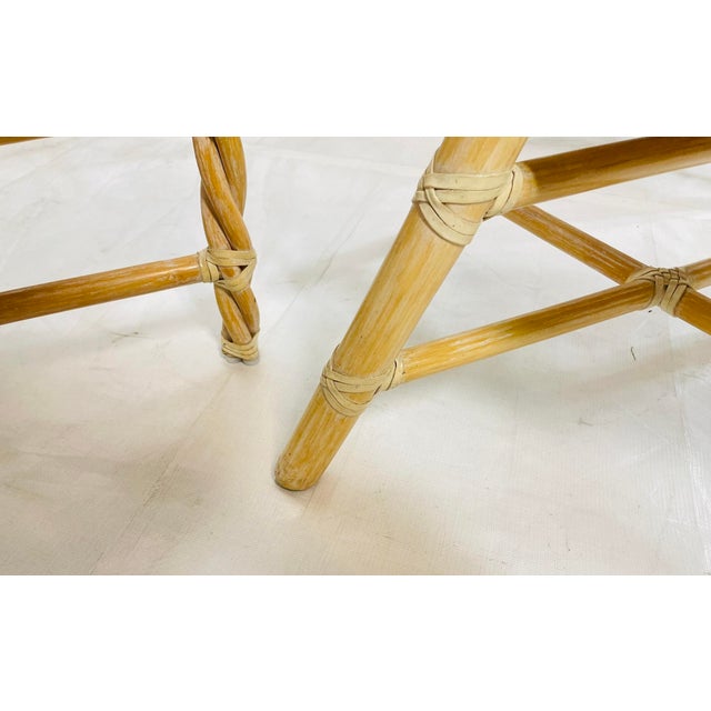 Set of 8 Vintage McGuire Bamboo Dining Armchairs, San Francisco For Sale - Image 16 of 18