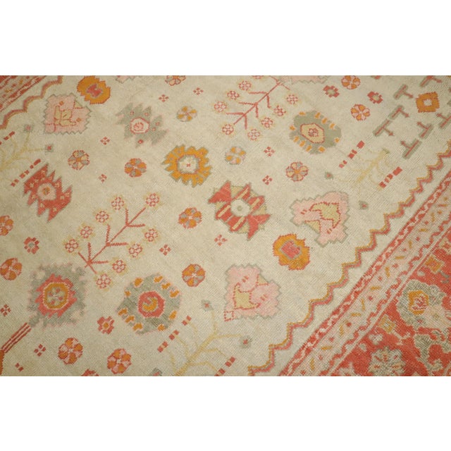 Early 20th Century Antique Zabihi Collection Ivory Turkish Oushak Carpet - 8'8" x 10'8" For Sale - Image 9 of 11
