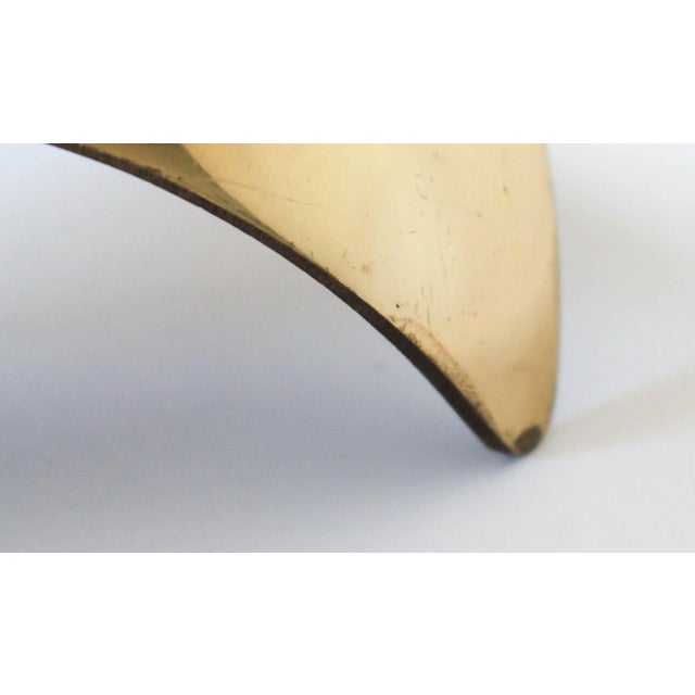 Mid-Century Brass Candle Holder For Sale - Image 4 of 6