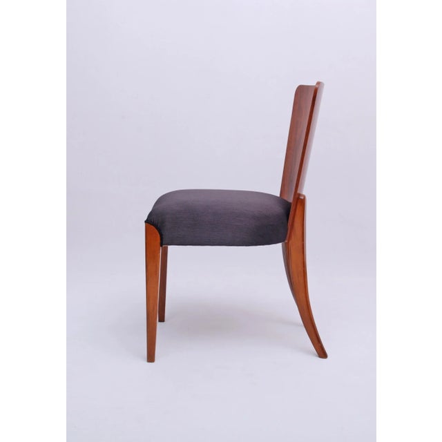 Art Deco H-214 Chairs in Walnut Veneer and Horsehair from Jindrich Halabala, 1940s, Set of 4 For Sale - Image 9 of 18
