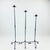 Hand Forged Iron Candelabra Set of 3 (91-111cm) Antique Copper Finish Straight Stem with Classic Scroll Feet For Sale - Image 6 of 6