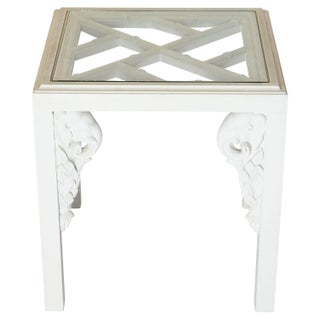 Chinoiserie Fretwork Elephant Side Table For Sale