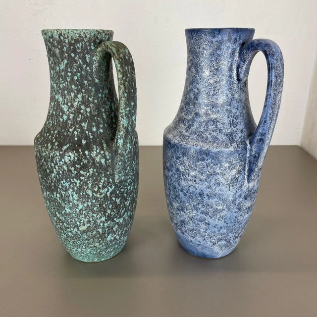 Fat Lava Ceramic Vases from Scheurich, Germany, 1970s, Set of 2 For Sale - Image 13 of 17