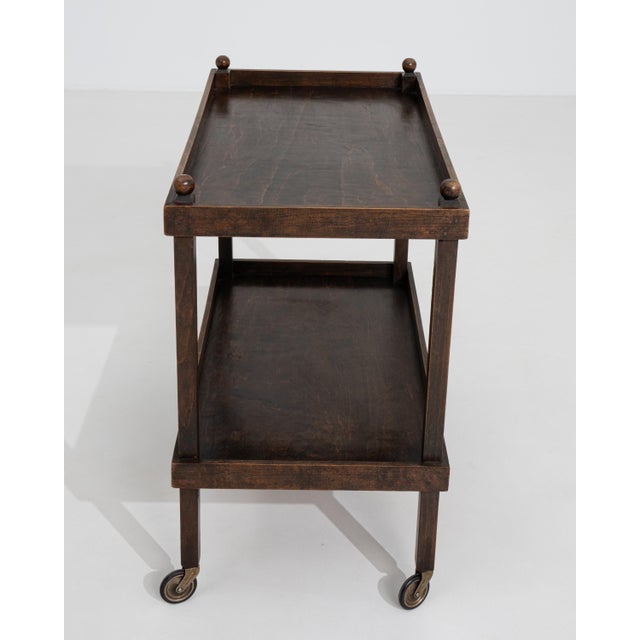 Mid-Century French Wooden Bar Cart with Casters, Circa 1960 For Sale - Image 14 of 18