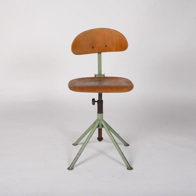 Industrial Wooden Chair, 1950s For Sale - Image 9 of 9