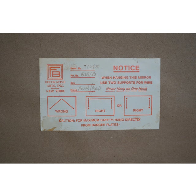 Friedman Brothers Burl Walnut Beveled Glass Frame For Sale - Image 9 of 9