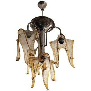 Mazzega Italian Murano Chandelier For Sale