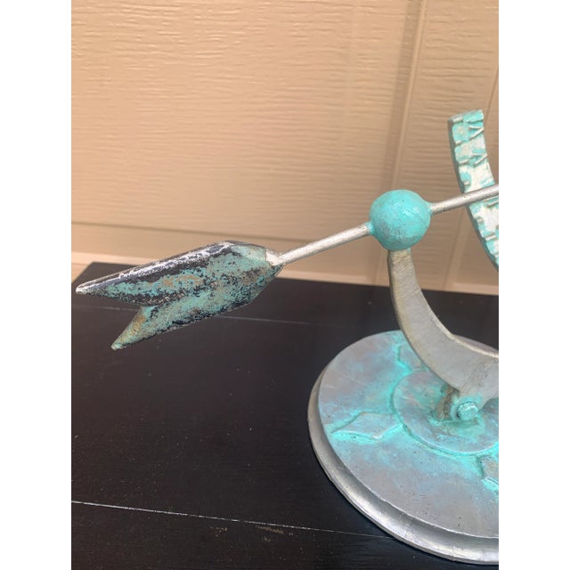 Metal Vintage Neoclassical French Country Metal Garden Armillary Sundial For Sale - Image 7 of 11