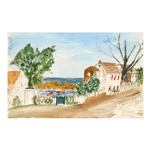 1940s "Rockport P6.38" Watercolor Painting by Eve Nethercott