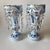 Antique Moser Glass Lusters: Bohemian Glass, White Cut-to-Blue, Hand-Painted For Sale - Image 4 of 13