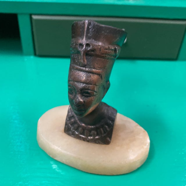 Textile Mid 20th Century Egyptian Revival Style Marble Paper Weight For Sale - Image 7 of 7