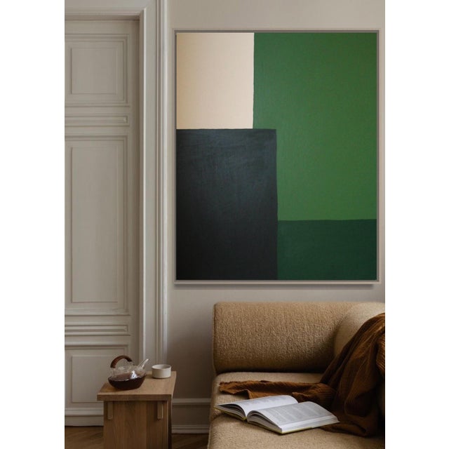 Bodasca, Minimalist Abstract Green Composition, 2026, Acrylic on Canvas For Sale - Image 11 of 15