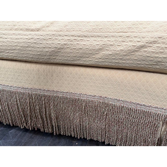 Yellow Highland House Custom Curved Serpentine Sofa For Sale - Image 8 of 12