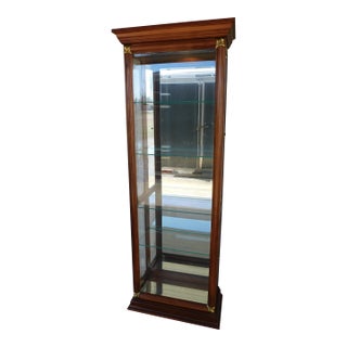 Pulsaski Cherry Curio Lighted Display Cabinet 28"w For Sale