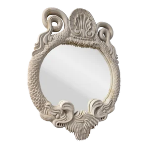 Late 20th Century Sculpted Grotto Mirror