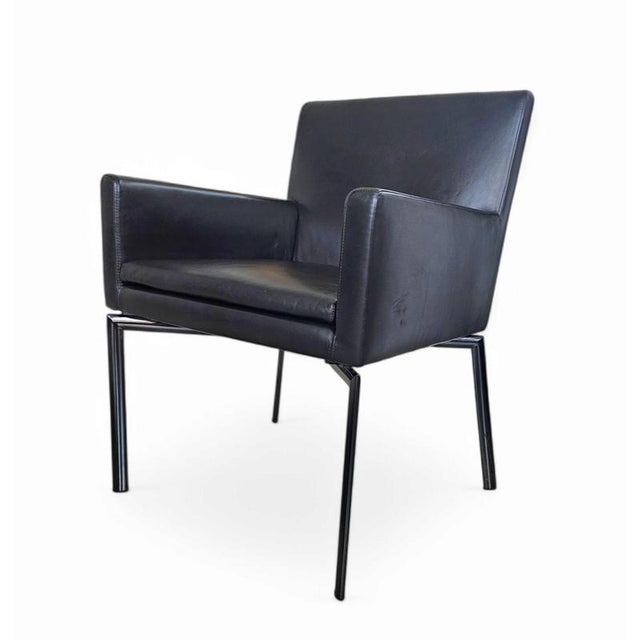 Manet Armchairs in Dark Brown Leather and Chrome from Minotti, 1990s, Set of 2 For Sale - Image 11 of 18