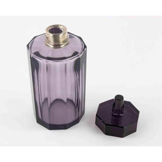 Vintage Bohemian Glass Bottle, Czech Republic, 1930s For Sale - Image 3 of 5
