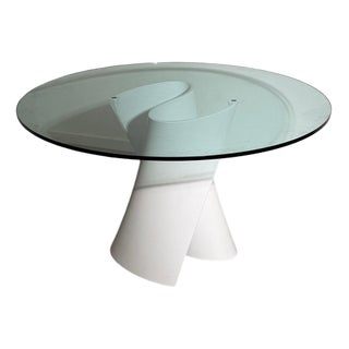 S Table in White Cristalplant and Glass by Xavier Lust for MDF Italia For Sale