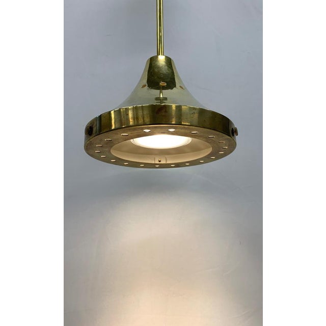Brass Pendants attributed to Stilnovo, 1960s, Set of 2 For Sale - Image 3 of 6