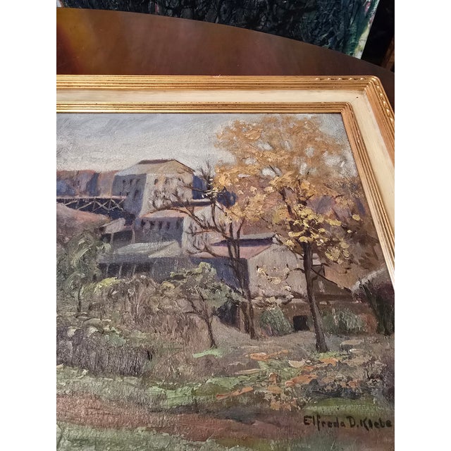 Antique Signed Painting Autumn Colors For Sale - Image 9 of 12