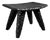 Organic Modern Black Chiseled Leg Stool For Sale