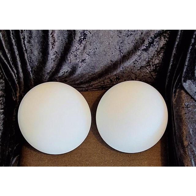 Vintage Ceiling Lamps with White Opal Glass Domes from Staff, 1970s, Set of 2 For Sale - Image 6 of 8