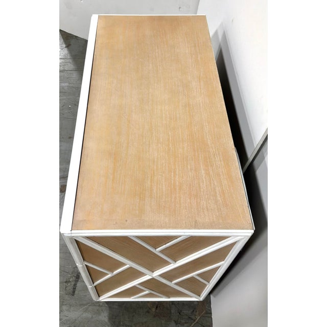 Modern Chippendale Tan and White Chest of Drawers For Sale In Atlanta - Image 6 of 6