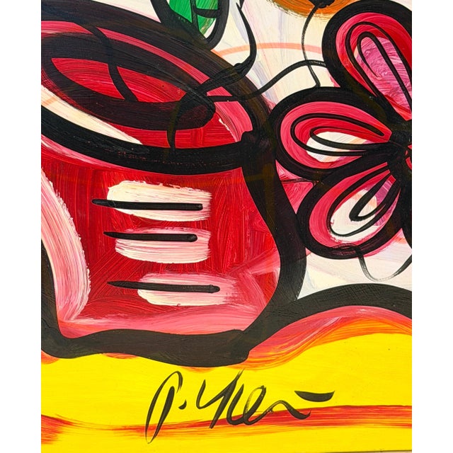 Peter Keil Monumental Expressionist Floral Still Life For Sale - Image 9 of 14