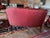 French 5-Piece Antique French Salon Suite — Settee & Bergère Chairs, Red Upholstery For Sale - Image 3 of 9