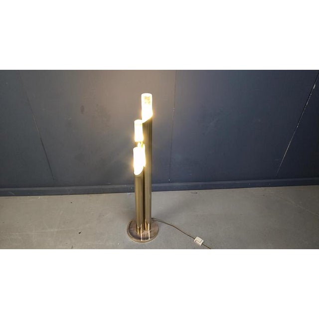 1970s Vintage Brass and Murano Glass Floor Lamp, Italy, 1970s For Sale - Image 5 of 13