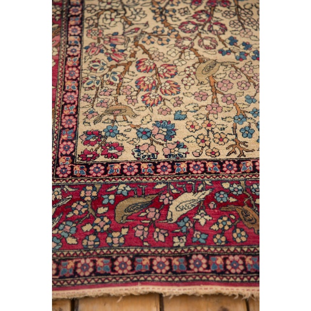 1920s Antique Persian Isfahan Tree of Life Cochineal Wool Rug For Sale - Image 9 of 14