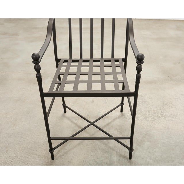 Set of Four Michael Taylor Montecito Bronzed Garden Barstools For Sale - Image 15 of 18
