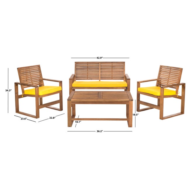 Ozark 4 Piece Set - Natural / Yellow For Sale - Image 4 of 5