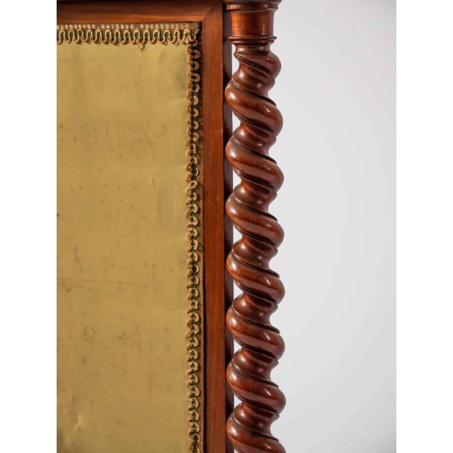 Brown Antique Fireplace Screen with Tapestry For Sale - Image 8 of 9