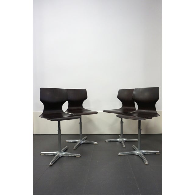 1970s Pagholz Chairs by Adam Stegner for Flötotto, 1970s, Set of 4 For Sale - Image 5 of 11