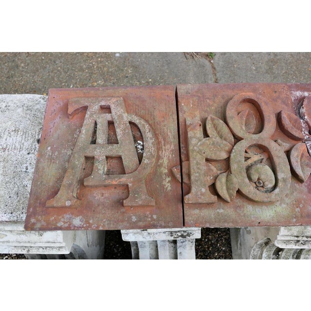 3 Hand Made Terracotta foundation stones AD1881 These Tile stones would look fantastic incorporated into the fabric of a...