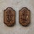 Pair 19th Century Country French Hunt Style Hand-Carved Oak Plaques is a striking pair executed on a generous scale and...
