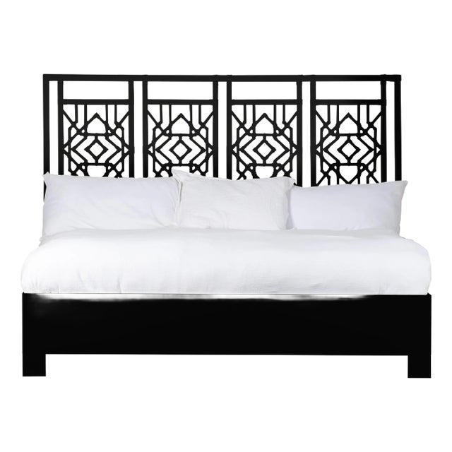 Tulum Platform Bed King, Black For Sale