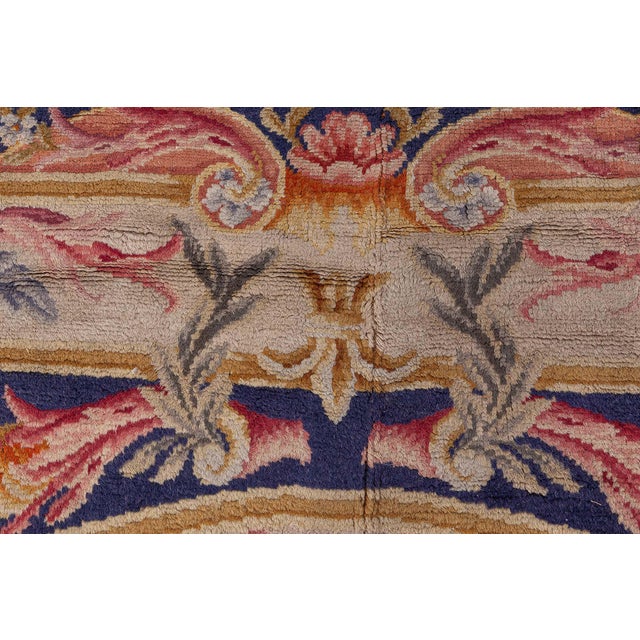 Antique French Savonnerie Wool Rug For Sale - Image 4 of 9