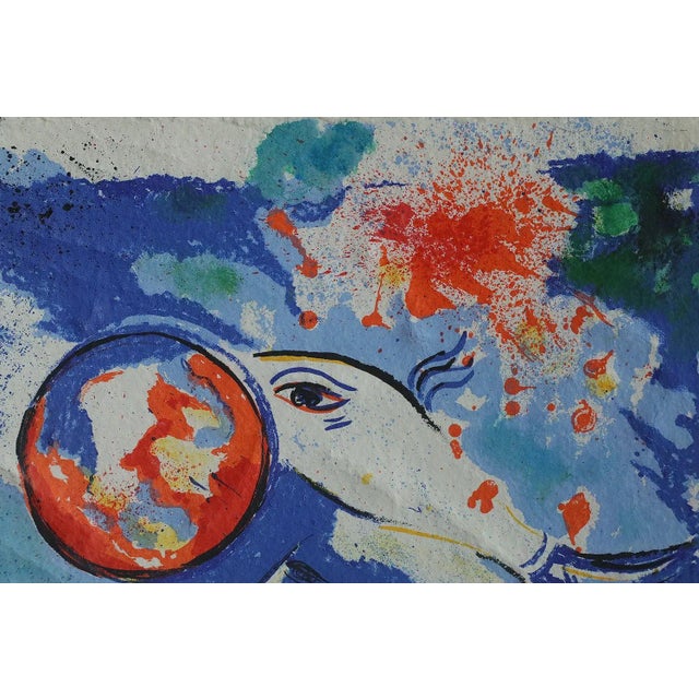 1980s Dagmar Glemme, Composition with Fish and Faces, Color Lithograph, Framed For Sale - Image 5 of 6