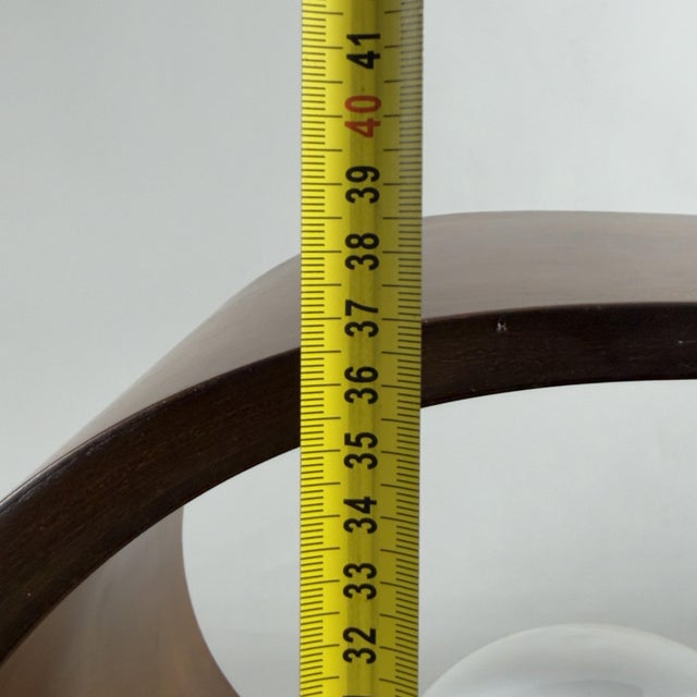 Orb Table Lamp in Curved Wood by Ignoto for Artigianato Italiano, 1960s For Sale - Image 10 of 11