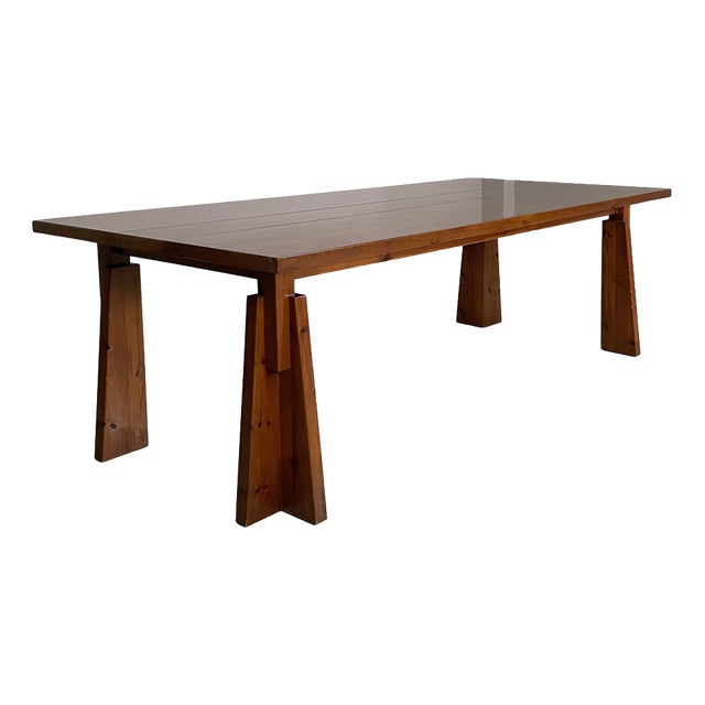 Mid-Century Modern Italian Extendable Wooden Dining Table, 1970s For Sale