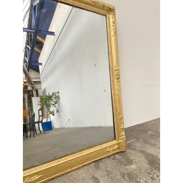 Stuccoed and Gilded Wooden Mirror, 1800s For Sale - Image 9 of 12