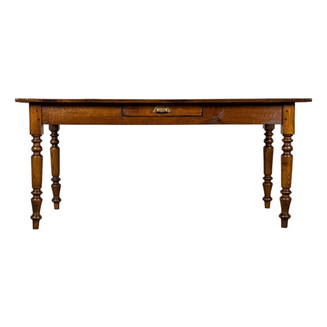 Mid-19th Century French Provincial Louis Philippe Style Oak Writing Table For Sale