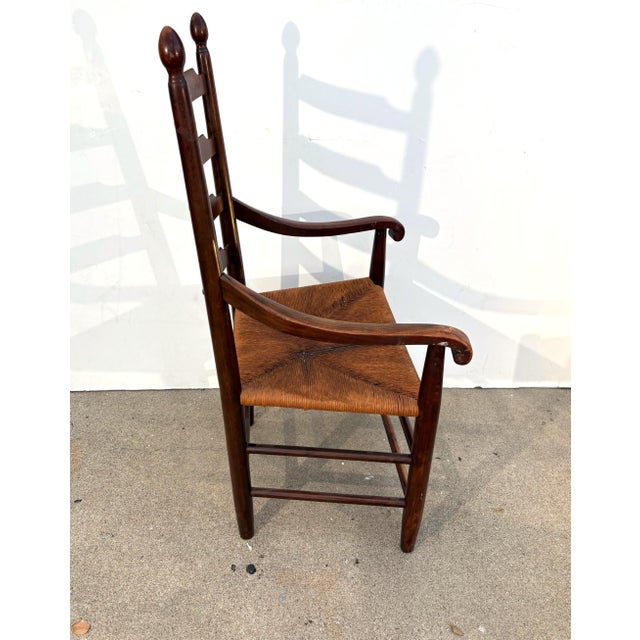Ladder Back Dining Chairs Set of 6 For Sale - Image 4 of 5
