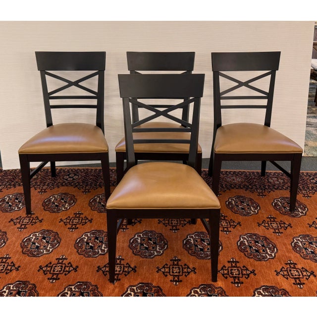 Crate & Barrel Halo Glass + Wood Dining Table + Blake Chairs, Set For Sale - Image 11 of 12