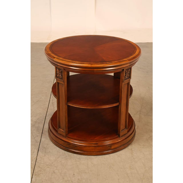 Ethan Allen Townhouse Collection Round Library Side Table For Sale - Image 15 of 18