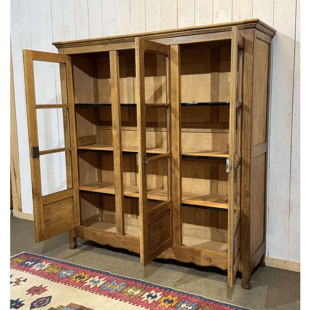 School Library Bookcase in Chestnut Wood, 1950s For Sale - Image 10 of 16