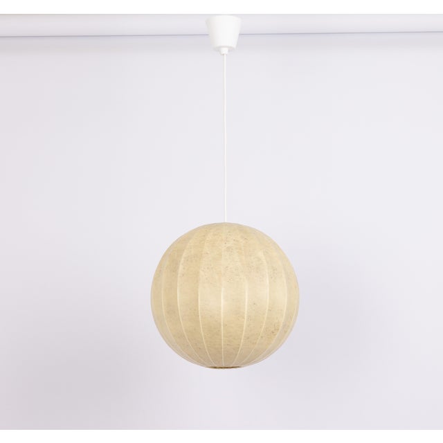 Mid-Century Modern German Cocoon Pendant Lamp from Goldkant Leuchten, 1960s For Sale - Image 9 of 10