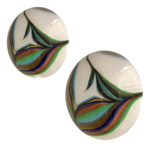 White Murano Glass Wall Lights by Simoeng, Set of 2